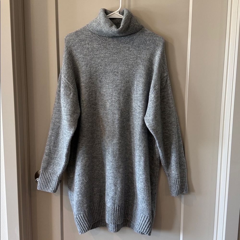 Mango Light Gray Knit dress